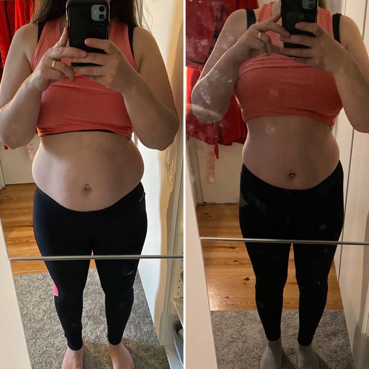 Antes e depois de aluna da Dieta da Selva